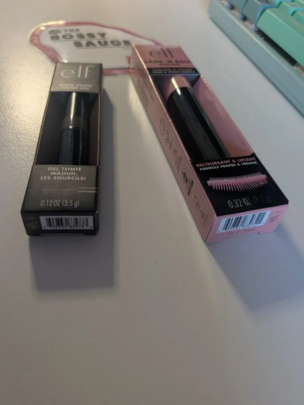 🌸 e.l.f. Wow Brow Gel Neutral Brown & Lash 'N Roll Lifting Mascara Black DUO